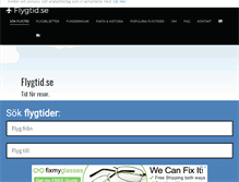 Tablet Screenshot of flygtid.se